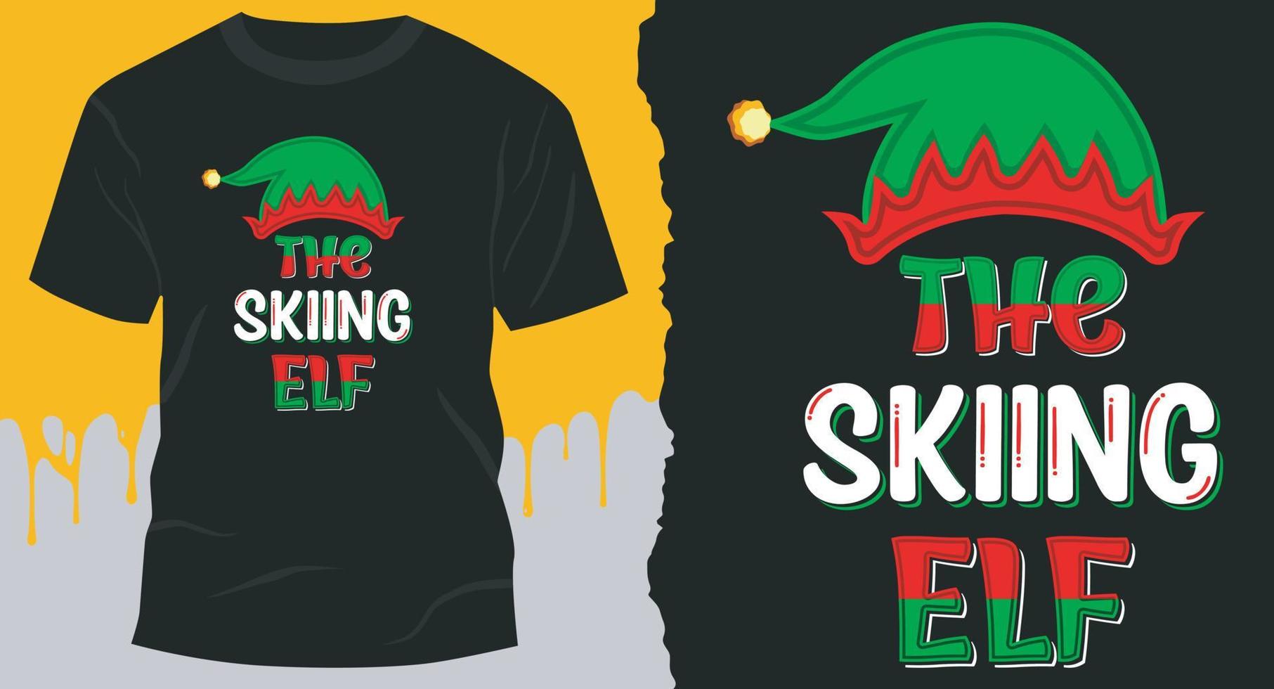 bestes Vektordesign für Weihnachtst-shirt vektor