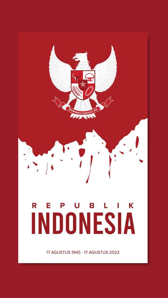 Lycklig indonesien oberoende dag design affisch, pancasila hari pahlawan vektor