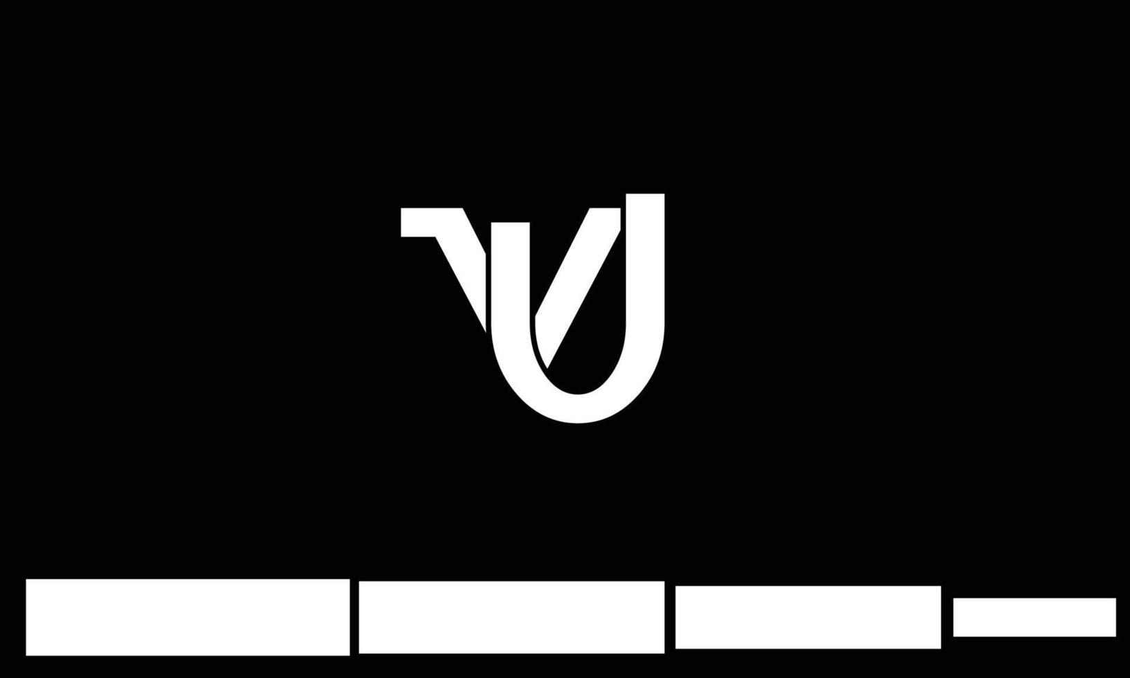 alfabetet bokstäver initialer monogram logotyp vu, uv, v och u vektor
