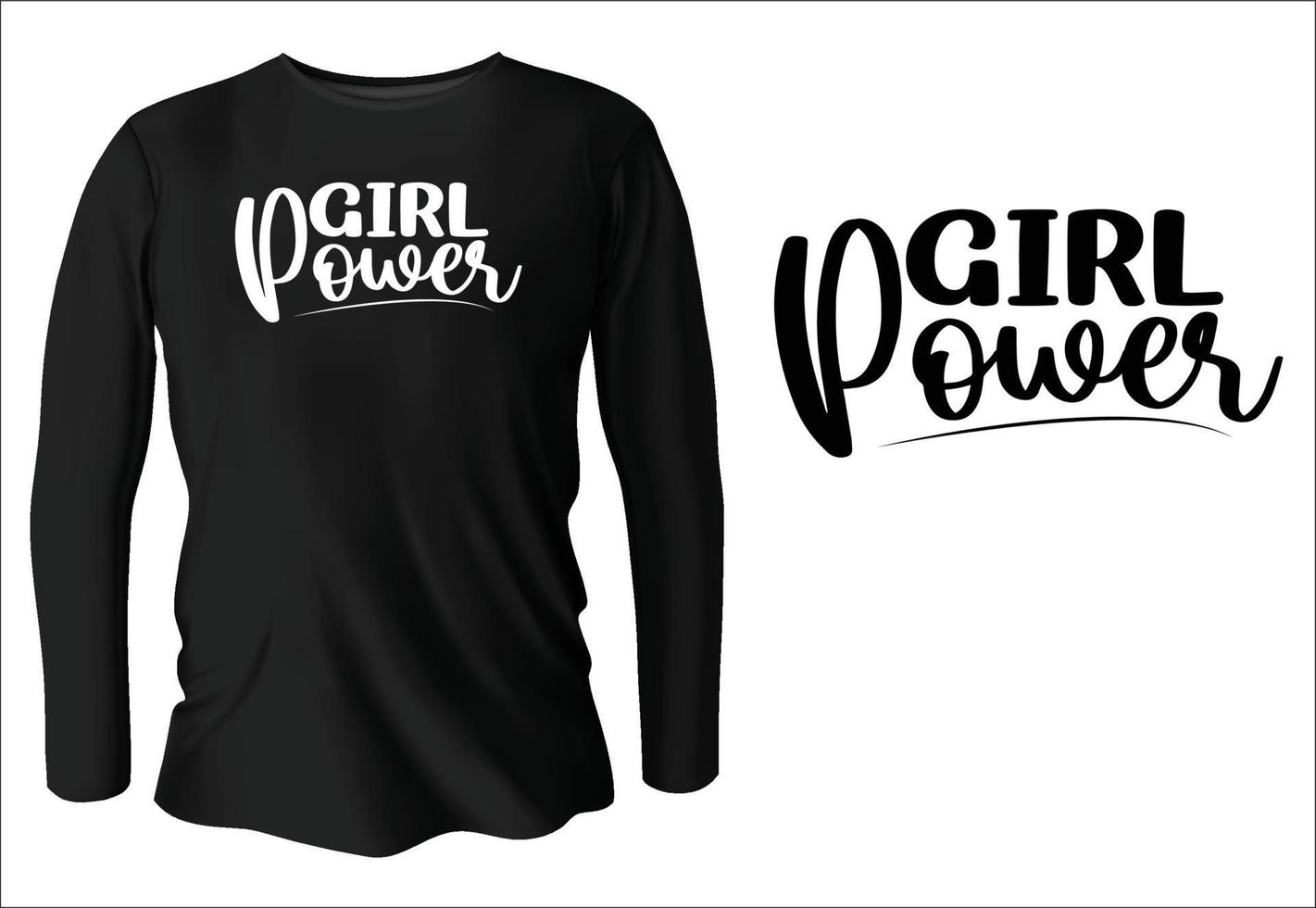 Girl-Power-T-Shirt-Design mit Vektor