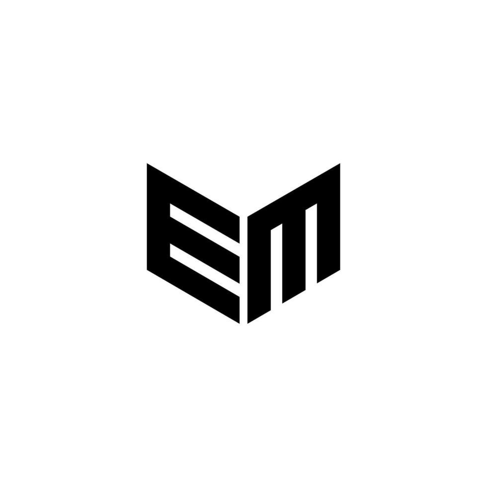 EM-Brief-Logo-Design mit weißem Hintergrund in Illustrator. Vektorlogo, Kalligrafie-Designs für Logo, Poster, Einladung usw. vektor