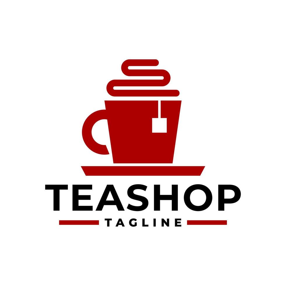 Illustration einer heißen Teetasse. gut für teegeschäft oder irgendein geschäft im zusammenhang mit tee. vektor