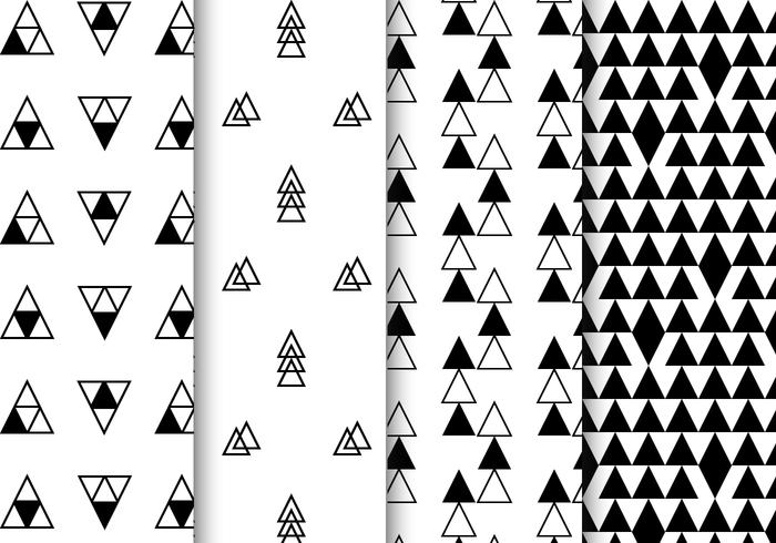 Free Black and White Geometrische Muster Vektor