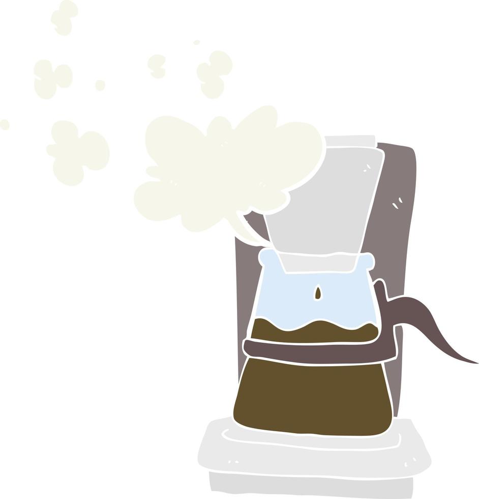 Flache Farbillustration der Tropffilterkaffeemaschine vektor