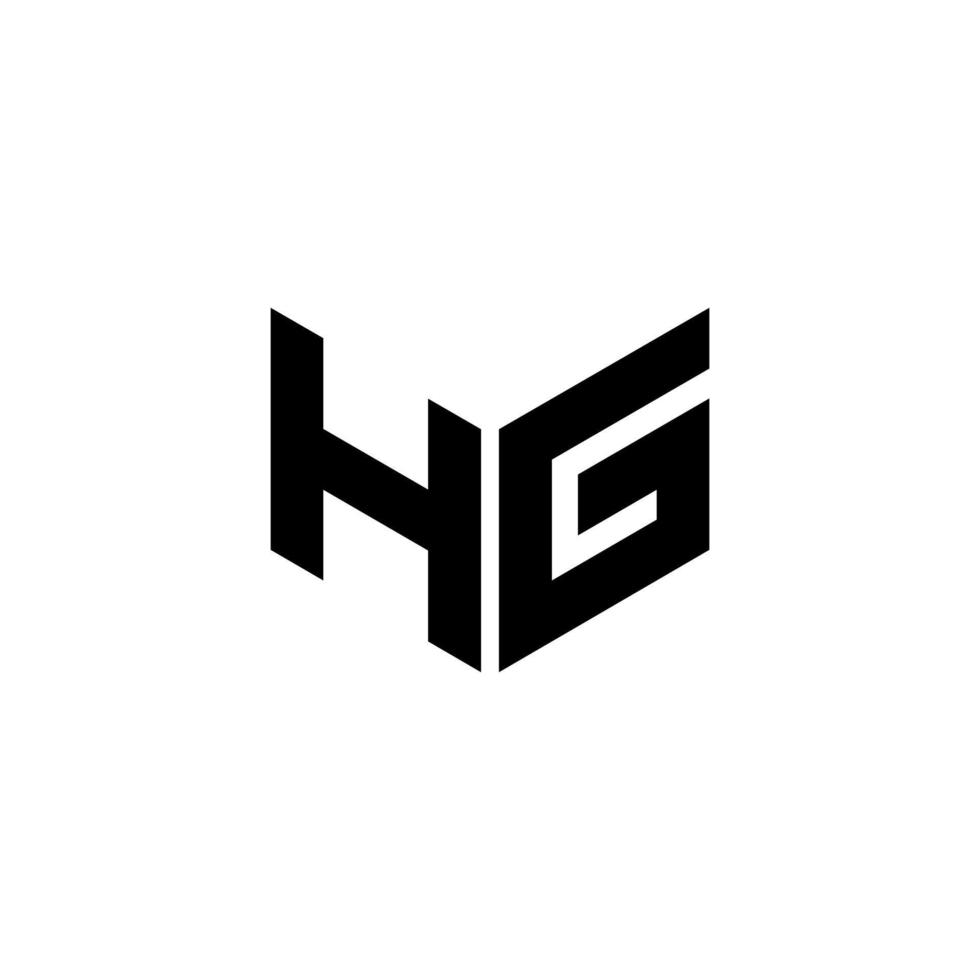 hg-Buchstaben-Logo-Design mit weißem Hintergrund in Illustrator. Vektorlogo, Kalligrafie-Designs für Logo, Poster, Einladung usw. vektor