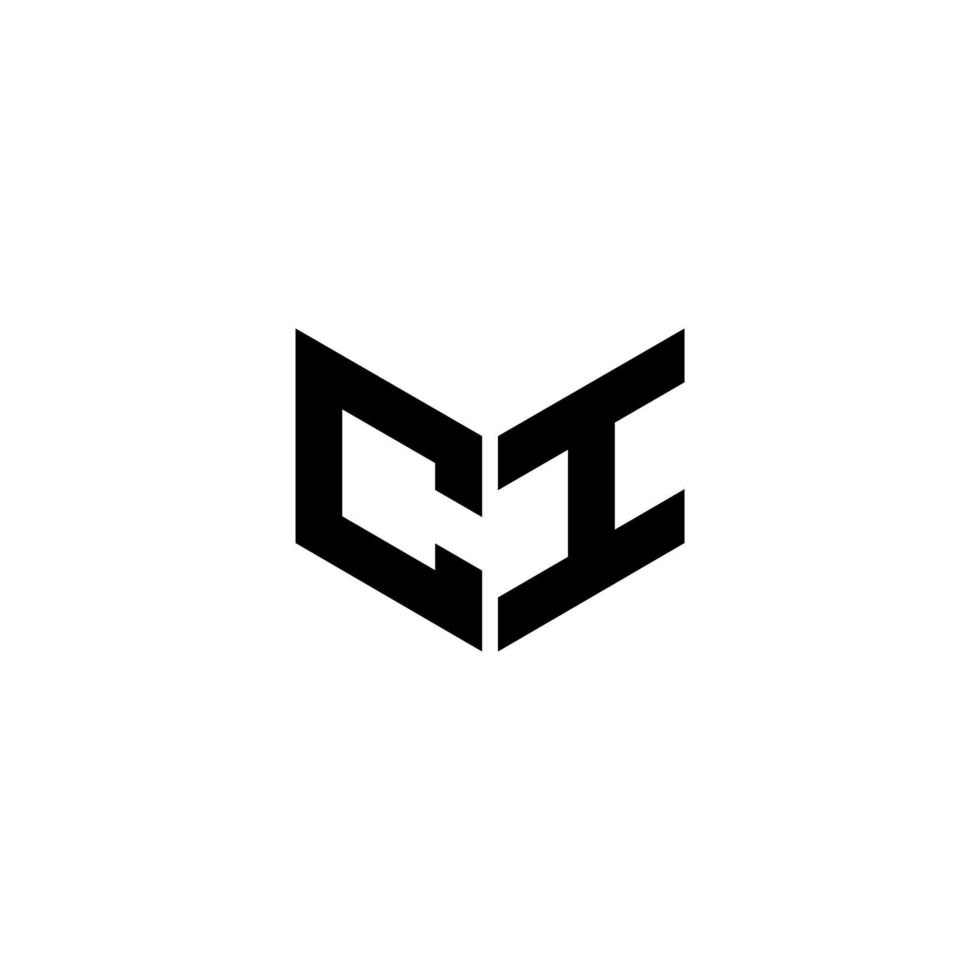 ci-Brief-Logo-Design mit weißem Hintergrund in Illustrator. Vektorlogo, Kalligrafie-Designs für Logo, Poster, Einladung usw. vektor