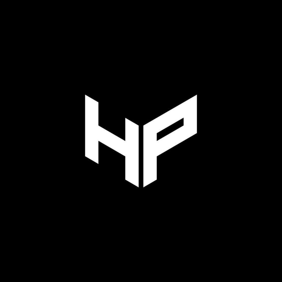 hp brev logotyp design med svart bakgrund i illustratör. vektor logotyp, kalligrafi mönster för logotyp, affisch, inbjudan, etc.