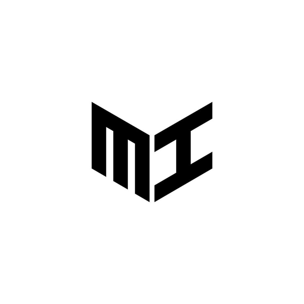 mi-Brief-Logo-Design mit weißem Hintergrund in Illustrator. Vektorlogo, Kalligrafie-Designs für Logo, Poster, Einladung usw. vektor
