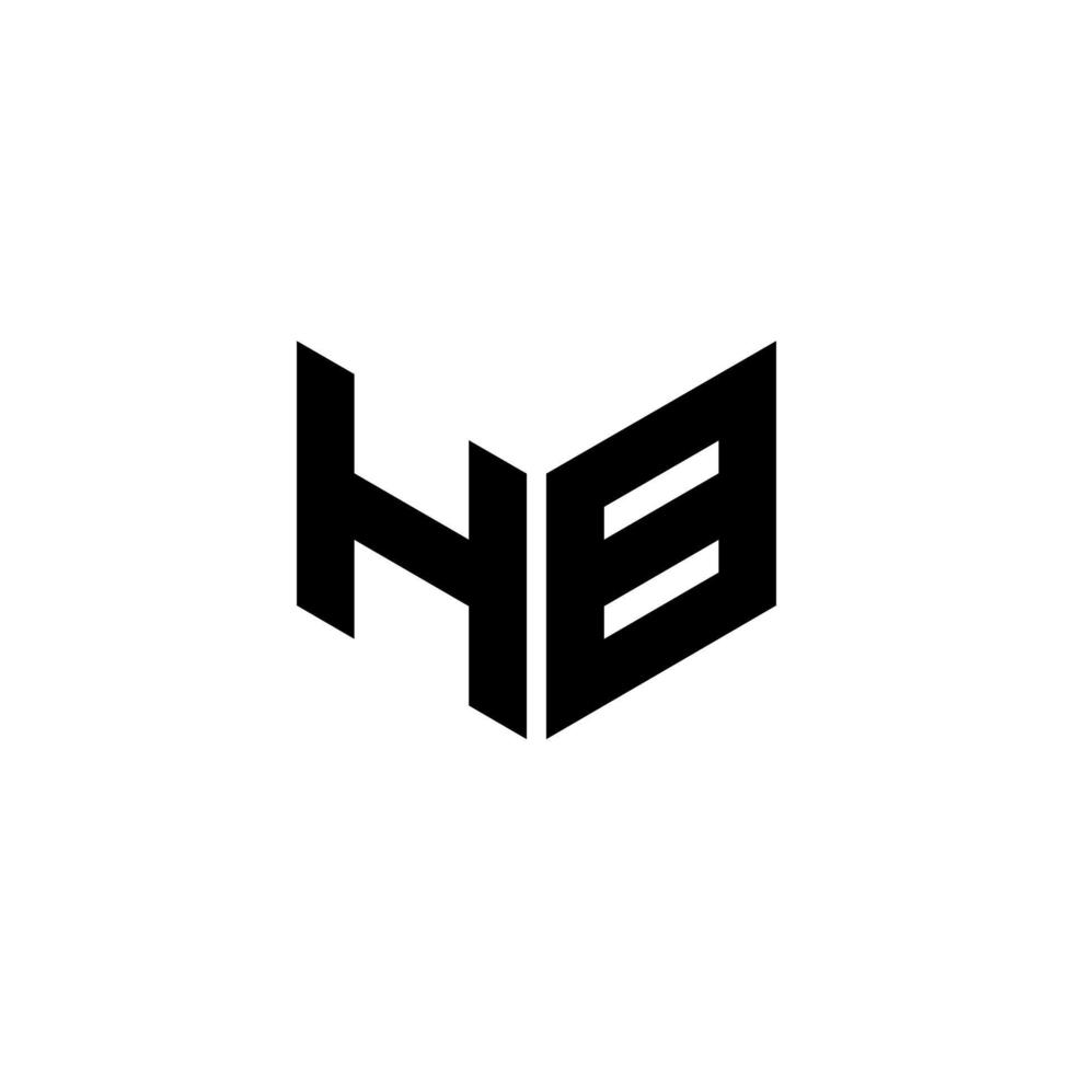 hb-Buchstaben-Logo-Design mit weißem Hintergrund in Illustrator. Vektorlogo, Kalligrafie-Designs für Logo, Poster, Einladung usw. vektor