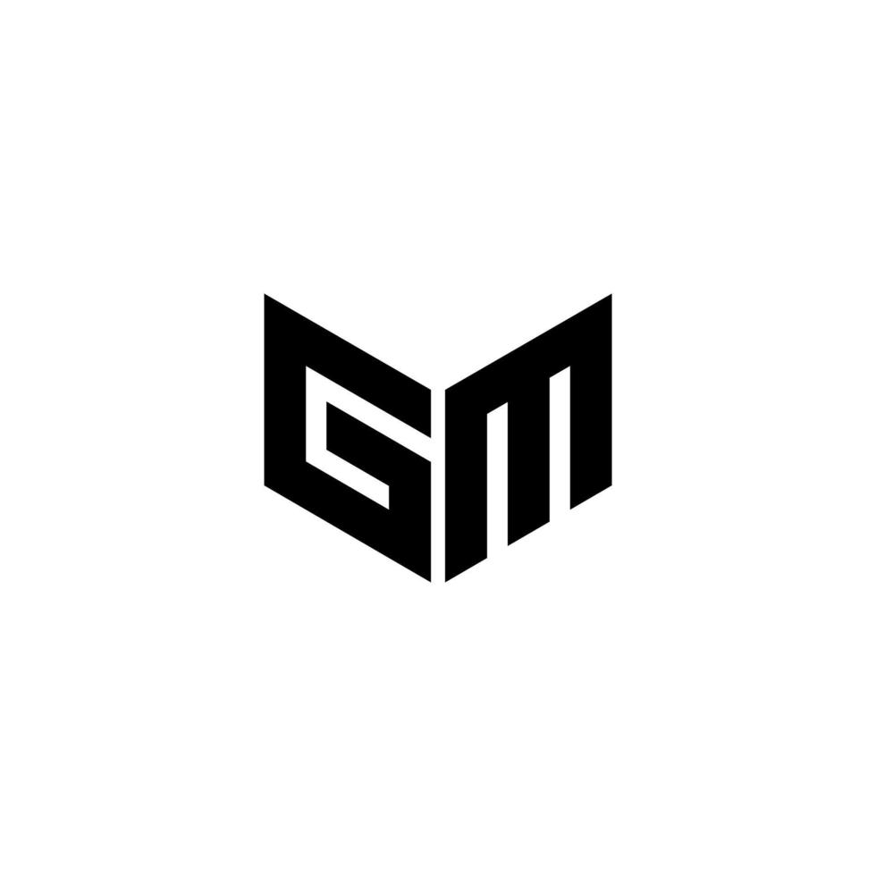 gm-Brief-Logo-Design mit weißem Hintergrund in Illustrator. Vektorlogo, Kalligrafie-Designs für Logo, Poster, Einladung usw. vektor