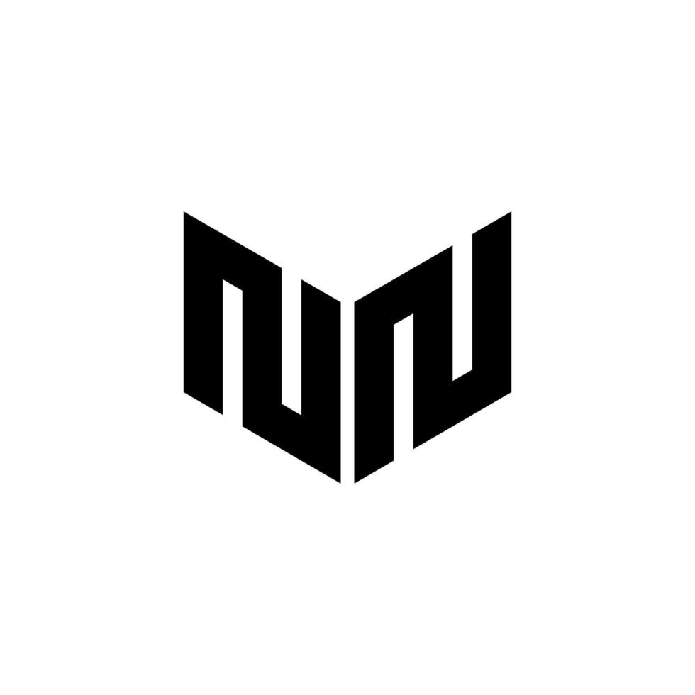 nn brev logotyp design med vit bakgrund i illustratör, kub logotyp, vektor logotyp, modern alfabet font överlappning stil. kalligrafi mönster för logotyp, affisch, inbjudan, etc.