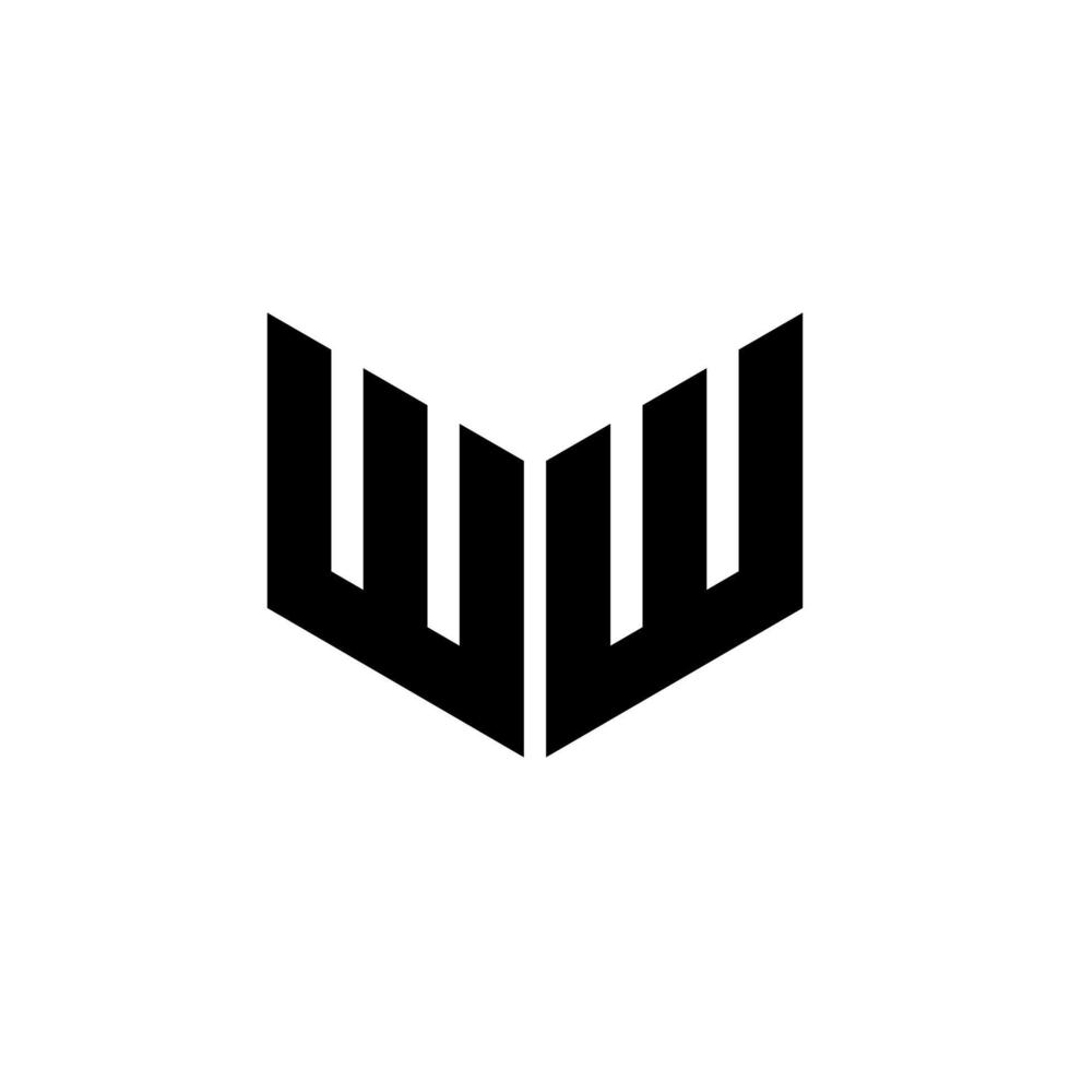 ww-Brief-Logo-Design mit weißem Hintergrund in Illustrator, Würfel-Logo, Vektor-Logo, moderner Alphabet-Schriftart-Überlappungsstil. Kalligraphie-Designs für Logo, Poster, Einladung usw. vektor