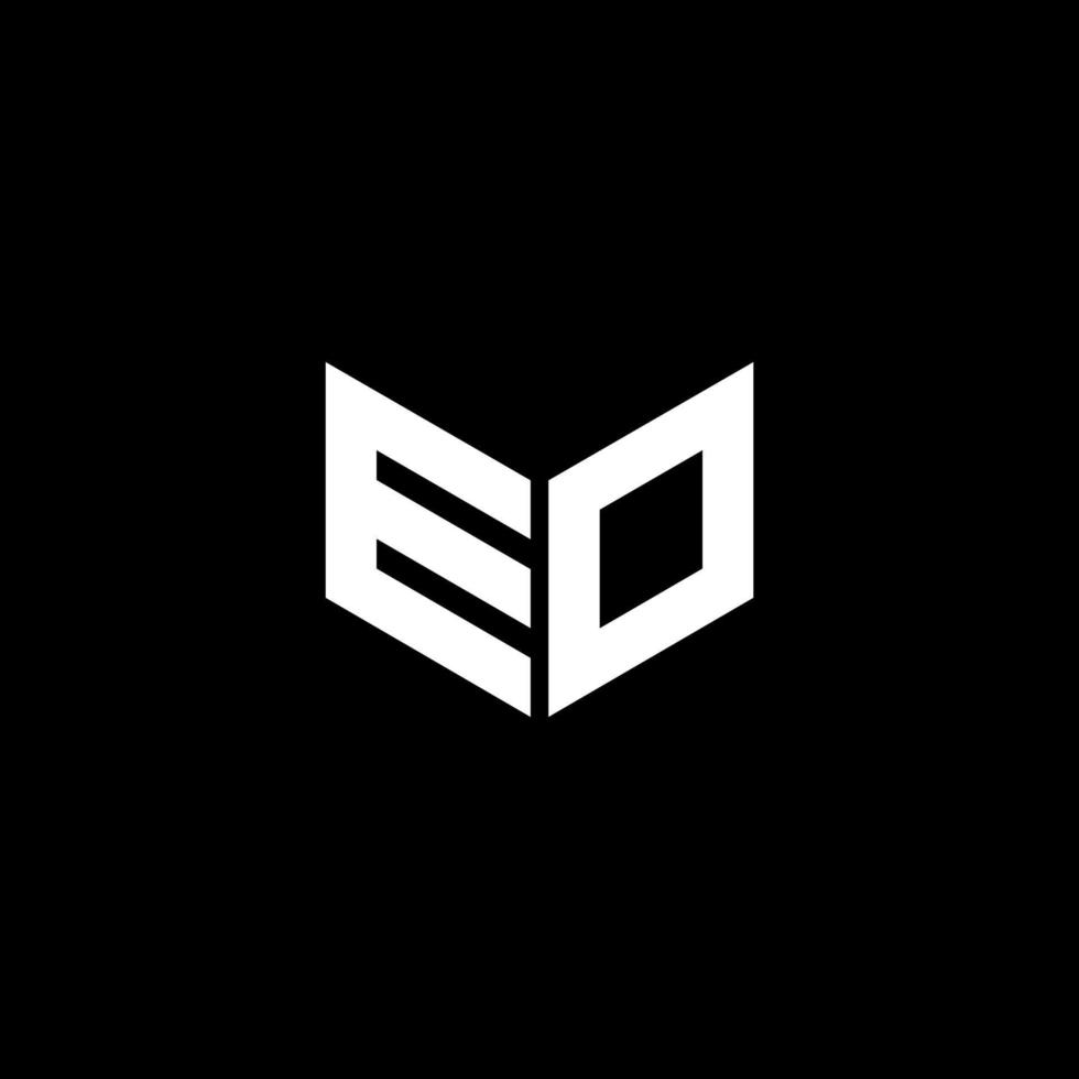 ed-Buchstaben-Logo-Design mit schwarzem Hintergrund in Illustrator. Vektorlogo, Kalligrafie-Designs für Logo, Poster, Einladung usw. vektor
