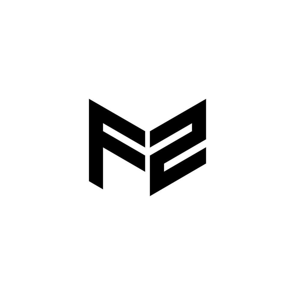 fz-Brief-Logo-Design mit weißem Hintergrund im Illustrator. Vektorlogo, Kalligrafie-Designs für Logo, Poster, Einladung usw. vektor