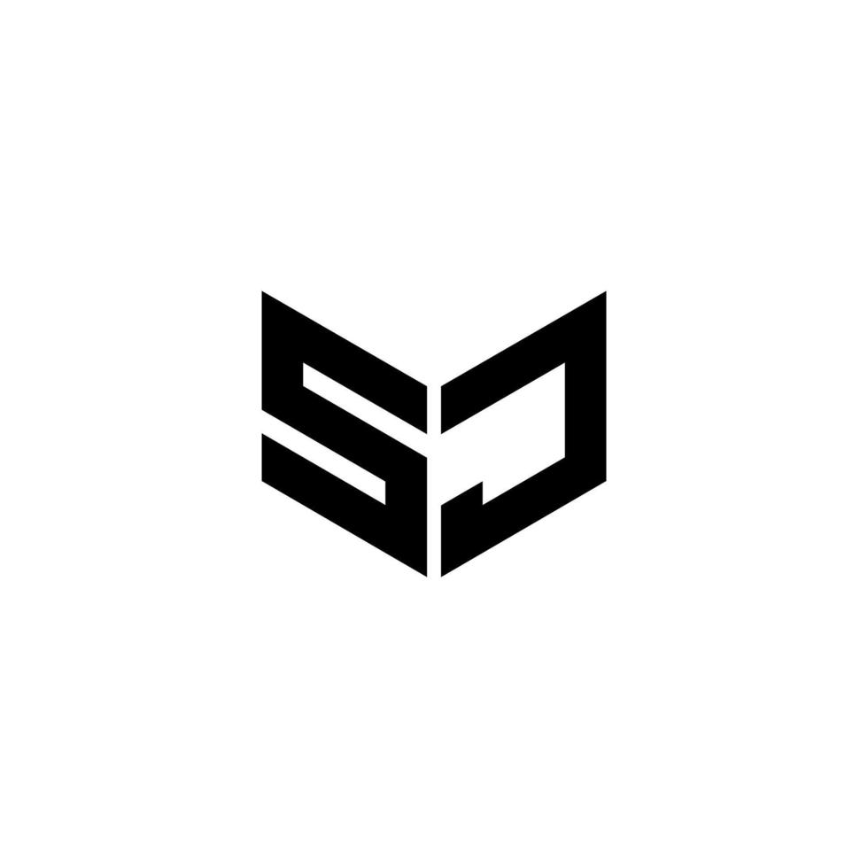 sj-Buchstaben-Logo-Design mit weißem Hintergrund in Illustrator, Würfel-Logo, Vektor-Logo, moderner Alphabet-Schriftart-Überlappungsstil. Kalligraphie-Designs für Logo, Poster, Einladung usw. vektor