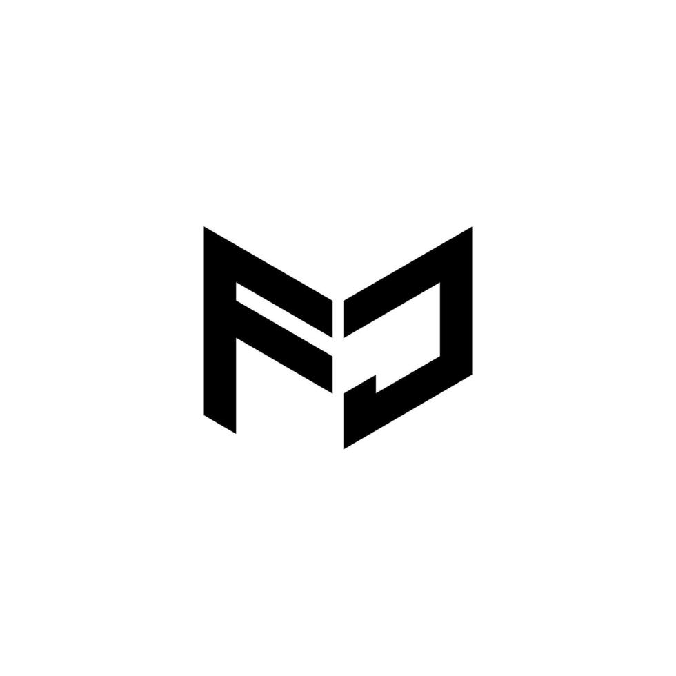 fj-Buchstaben-Logo-Design mit weißem Hintergrund in Illustrator. Vektorlogo, Kalligrafie-Designs für Logo, Poster, Einladung usw. vektor