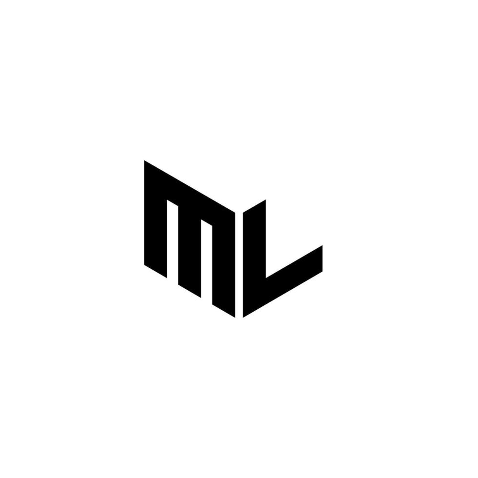 ml brev logotyp design med vit bakgrund i illustratör. vektor logotyp, kalligrafi mönster för logotyp, affisch, inbjudan, etc.