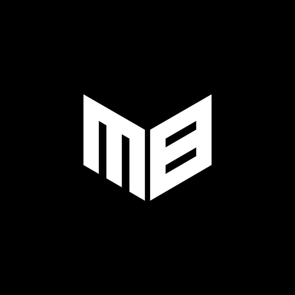 mb-Buchstaben-Logo-Design mit schwarzem Hintergrund in Illustrator. Vektorlogo, Kalligrafie-Designs für Logo, Poster, Einladung usw. vektor