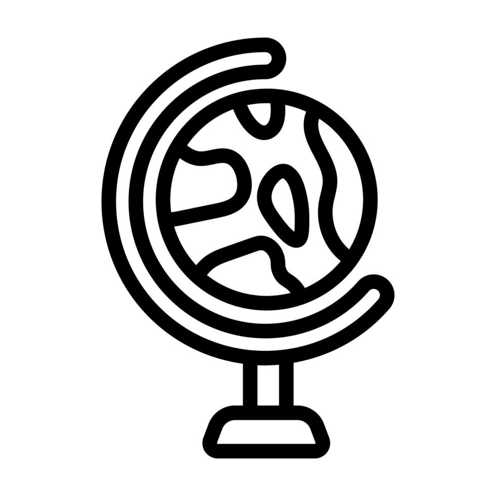 Globus-Symbol-Linie vektor