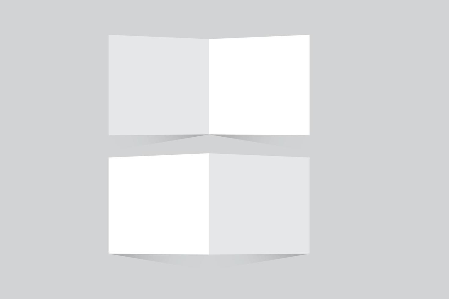 Quadratische Broschüre Vorder- und Rückseite, ein gefalteter quadratischer Flyer mit Kopierraum, Vektorillustration. vektor