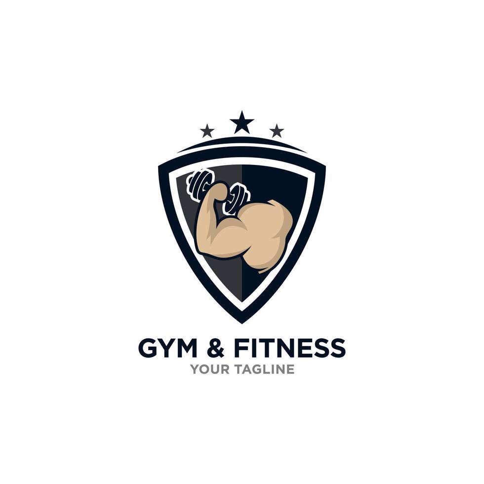 Fitness-Logo-Design-Vorlage Gesundheits- oder Fitness-Vektor-Bild vektor