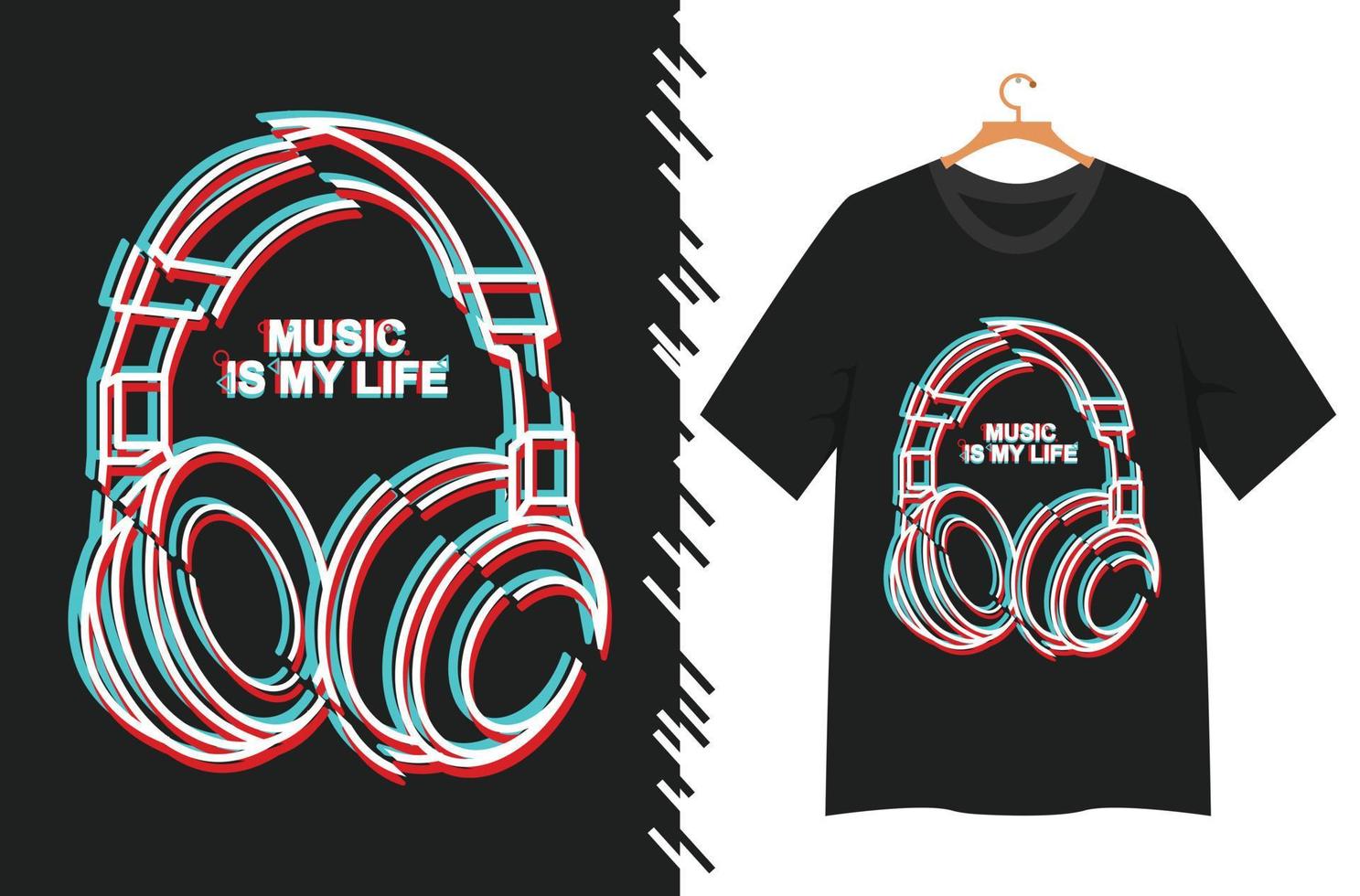 Musikillustration für T-Shirt-Design vektor