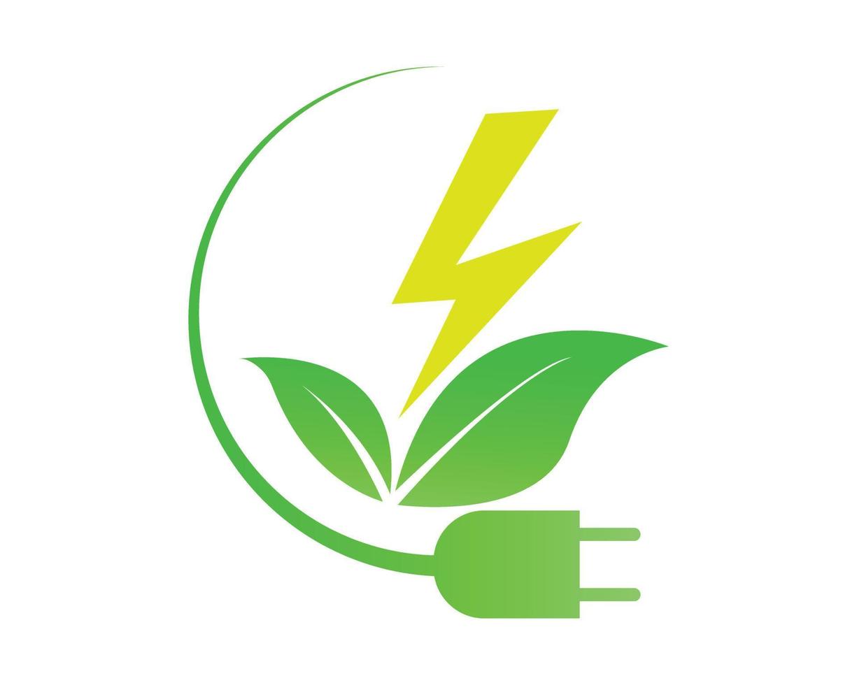 Öko-Logo-Vektor für grüne Energie vektor