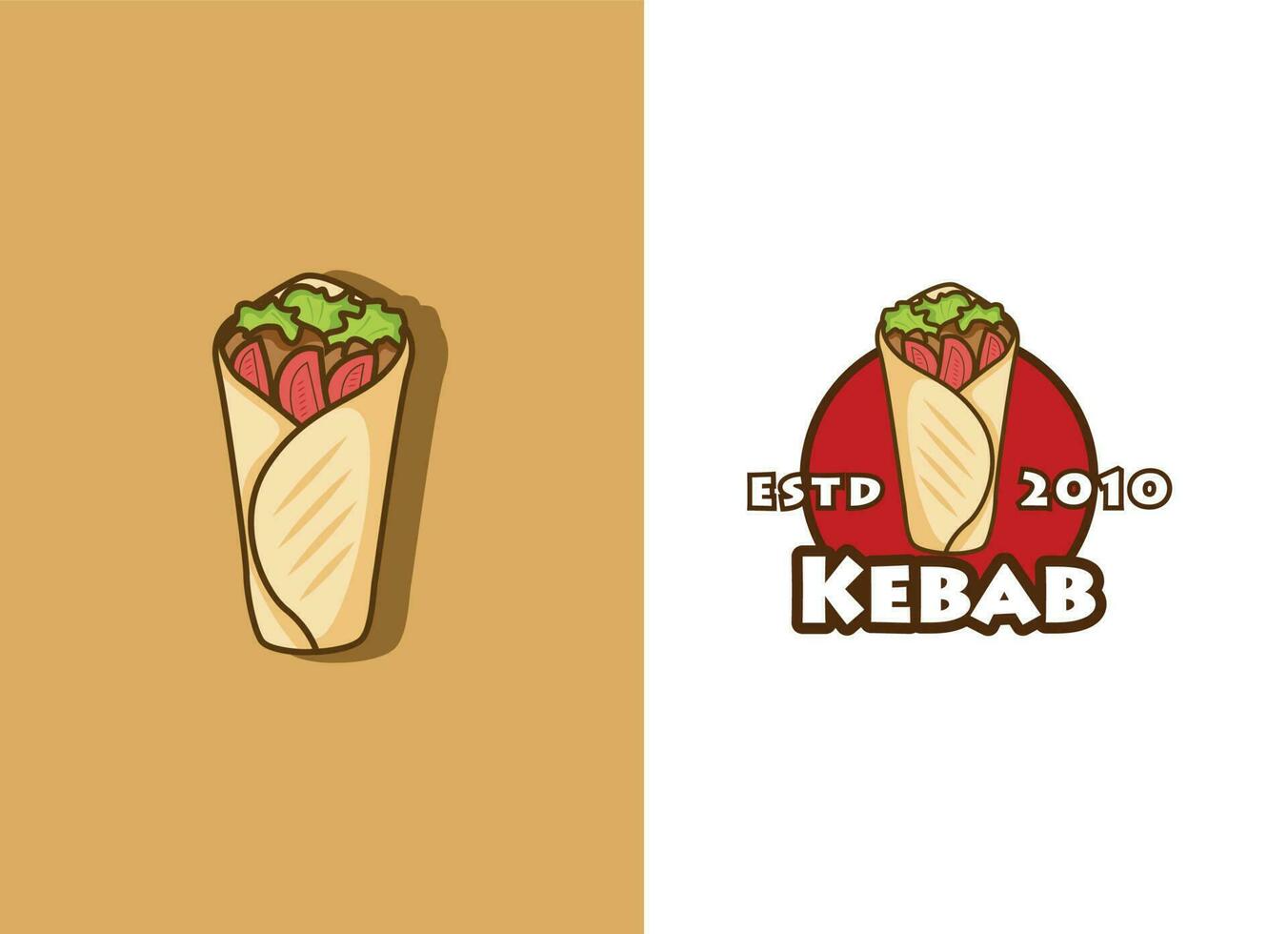kebab logotyp vektor design mall