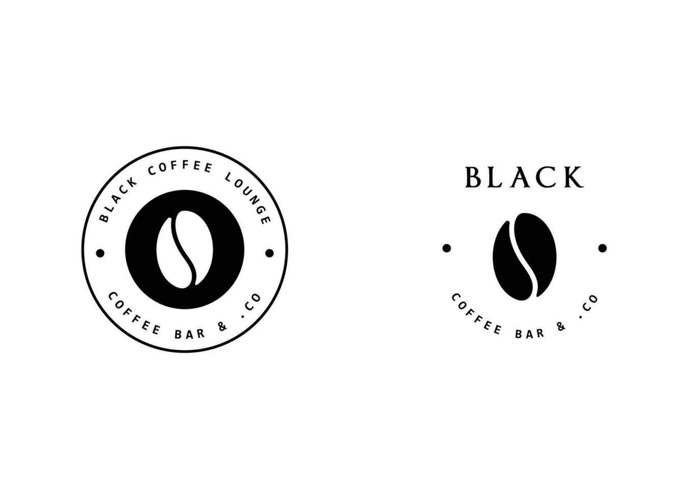 minimalistisk svart kaffe affär logotyp design mall vektor