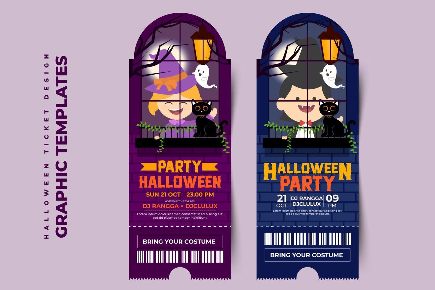 enkel och elegant halloween grafisk design mall den där är lätt till skräddarsy vektor