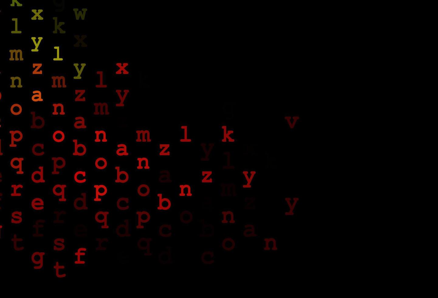 dunkelgrünes, rotes Vektorcover mit englischen Symbolen. vektor