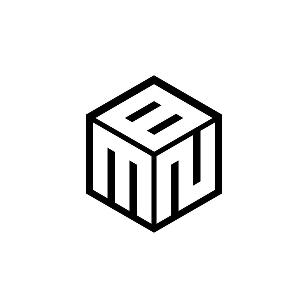 mnb-Buchstaben-Logo-Design mit weißem Hintergrund in Illustrator, Vektor-Logo moderner Alphabet-Schriftart-Überlappungsstil. Kalligraphie-Designs für Logo, Poster, Einladung usw. vektor