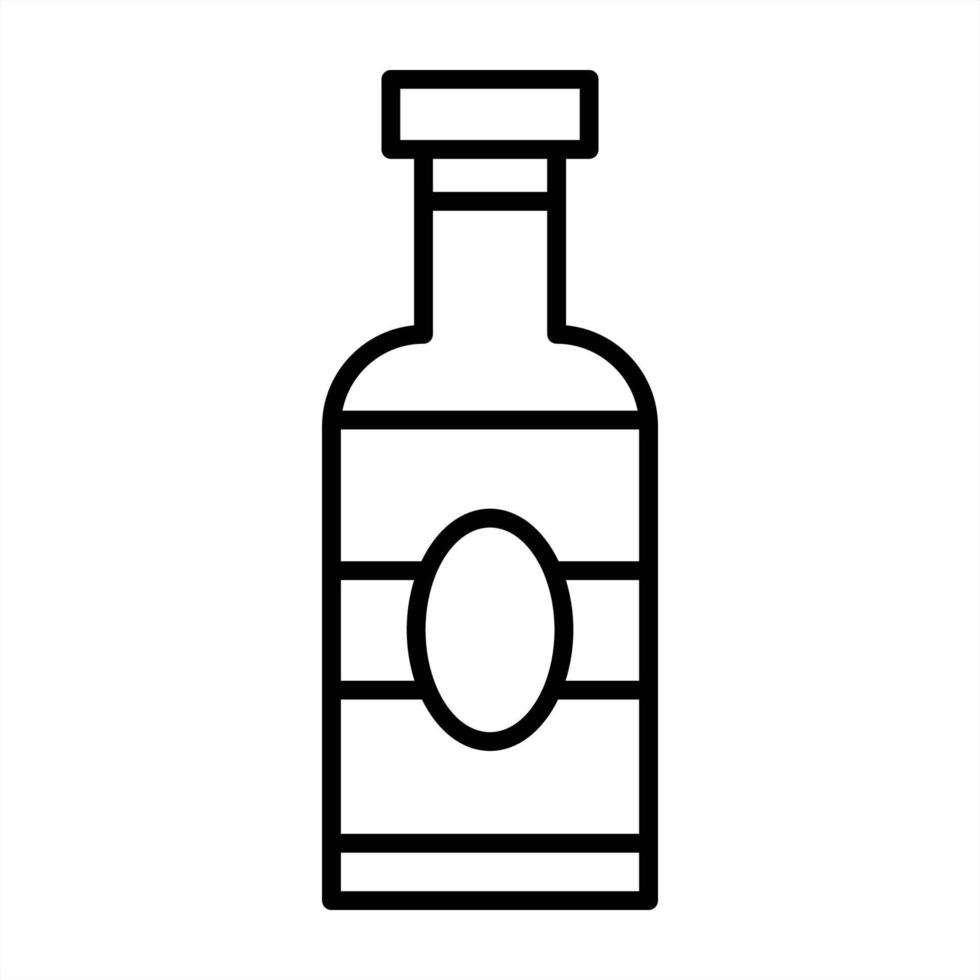 Umrisssymbol für Sirupflasche vektor