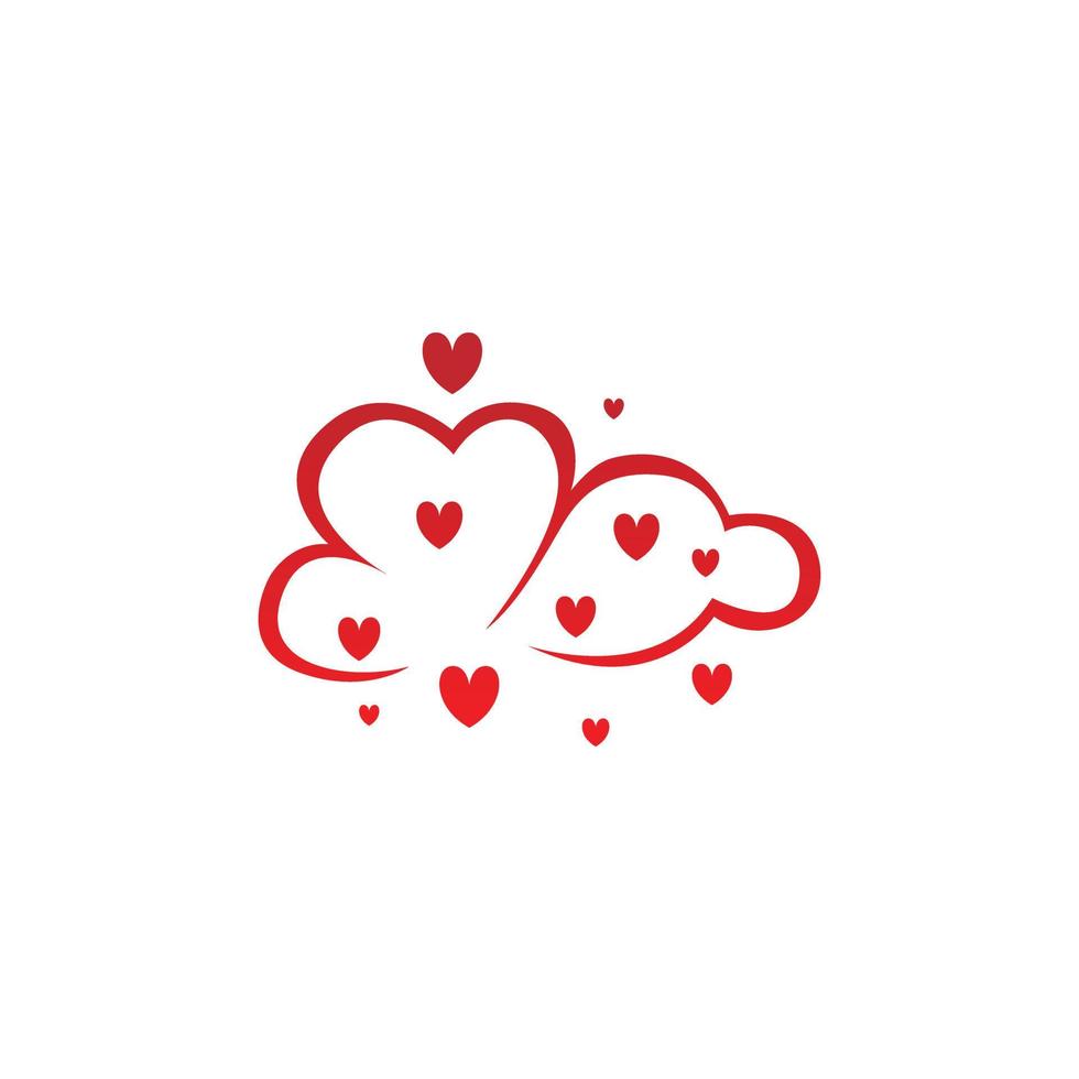 Cloud of Love-Logo-Design-Vorlage vektor