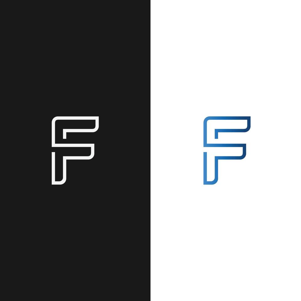 Anfangsbuchstabe f Logo Design Vektorbild vektor