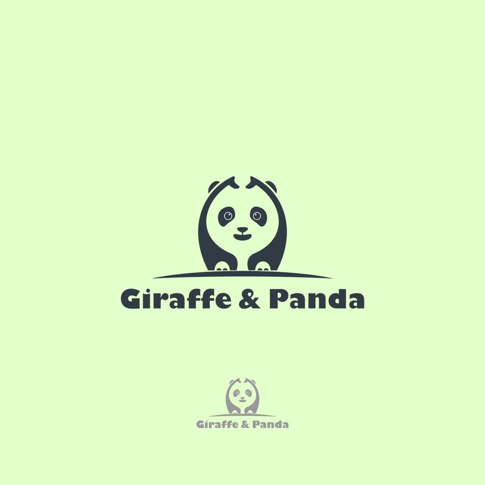 Giraffen- und Panda-Kombination moderne Logo-Vektorgrafiken vektor