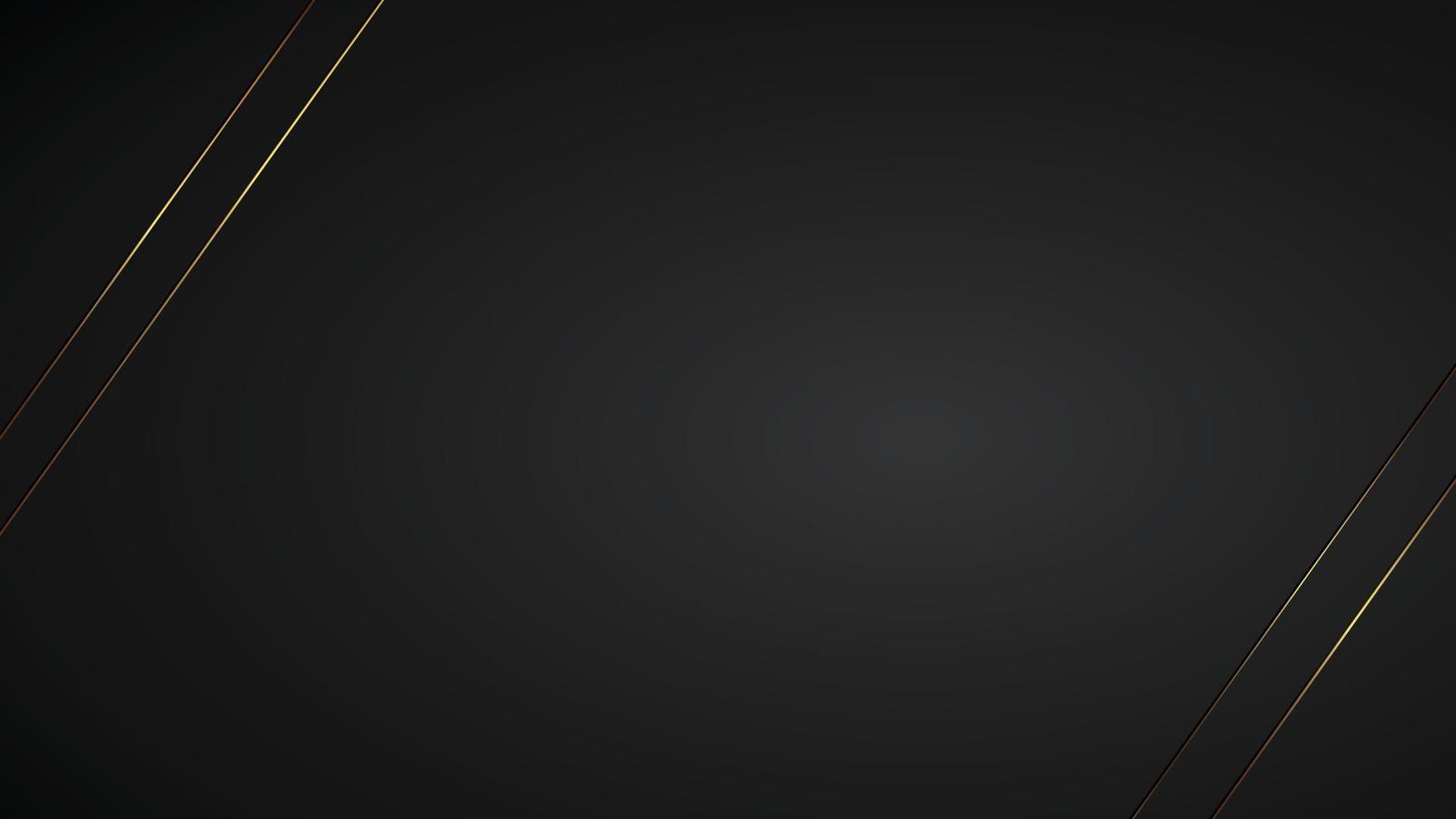 Luxus-Banner-Vektorillustration mit schwarzem Hintergrund und Goldstreifen-Art-Deco-Linienvektor vektor
