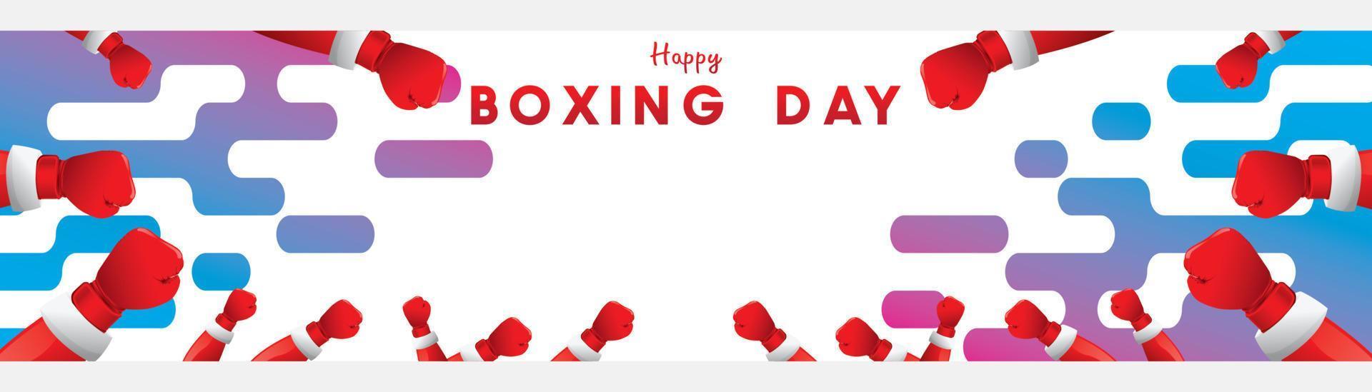 boxing day vector illustration.typography kombiniert in form von boxhandschuhen