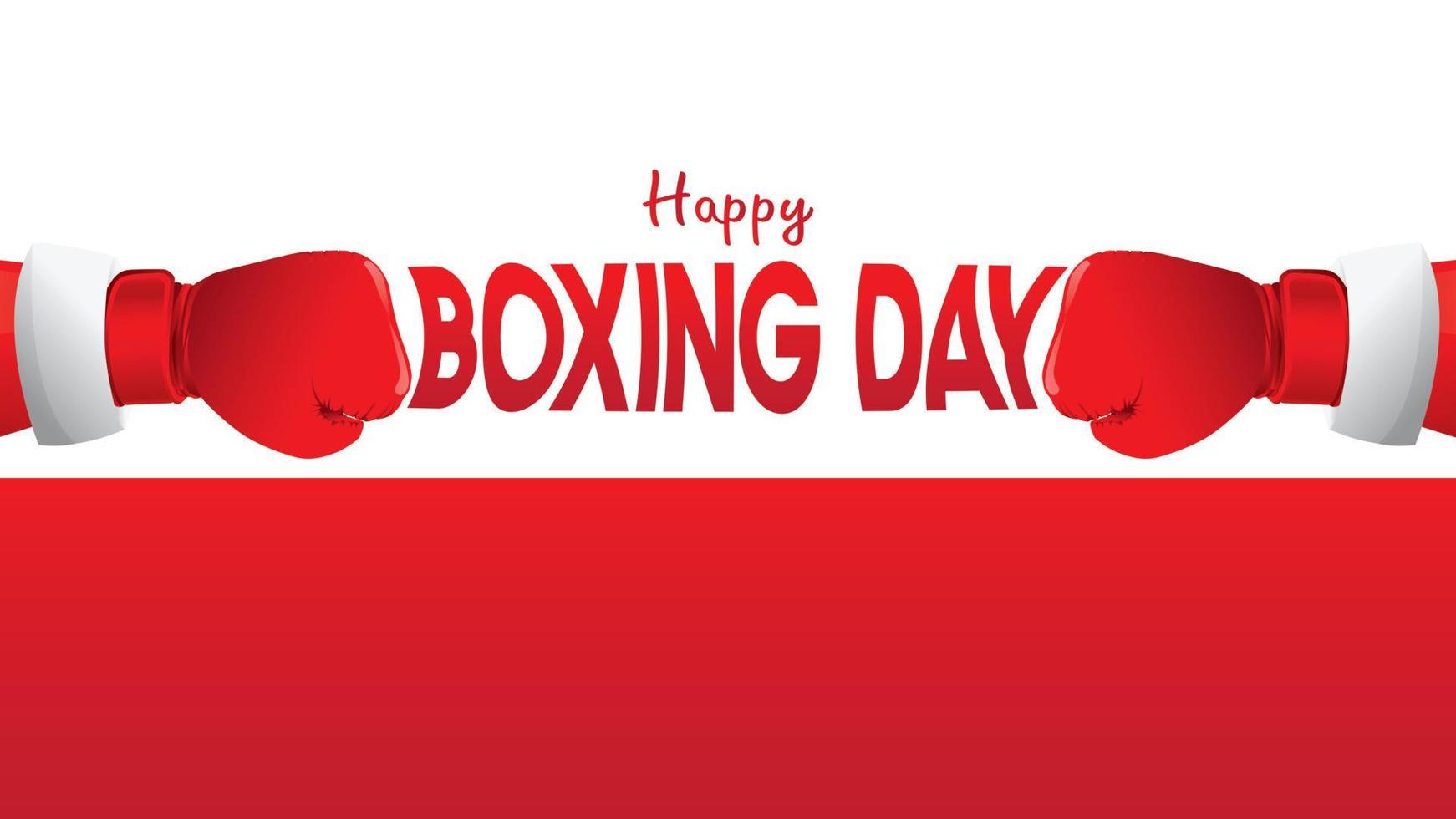 boxing day vector illustration.typography kombiniert in form von boxhandschuhen