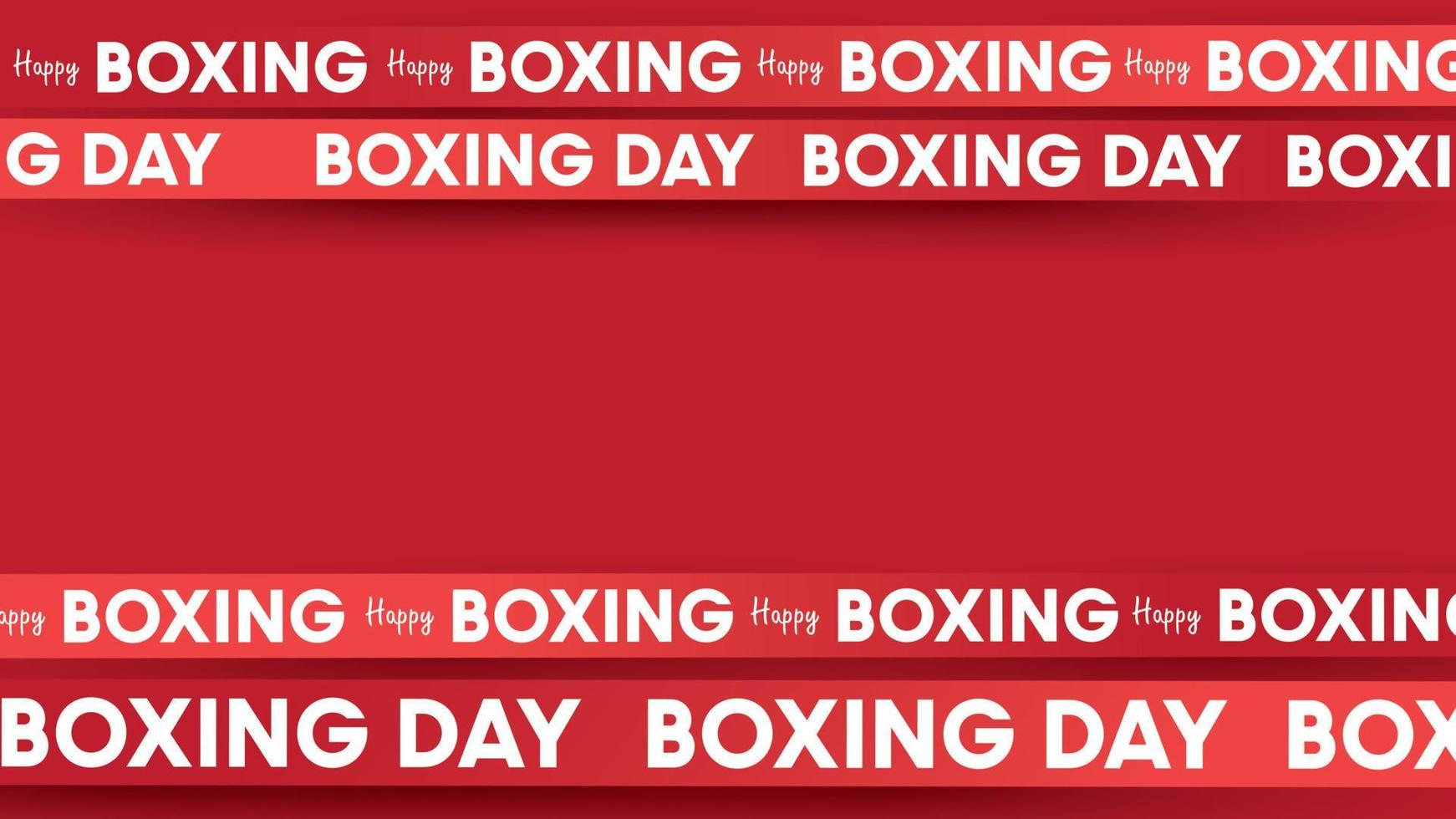 boxing day vector illustration.typography kombiniert in einer form von band und text mit papierkunst und handwerksstil