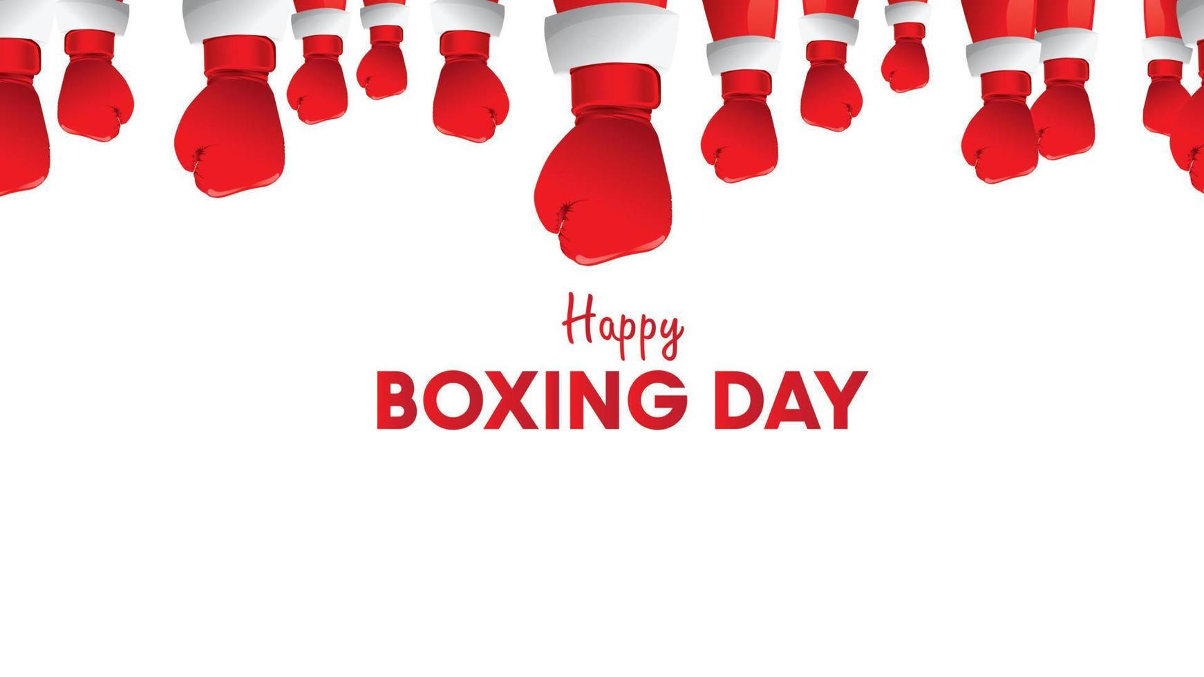 boxing day vector illustration.typography kombiniert in form von boxhandschuhen