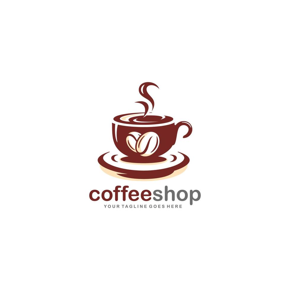 Café-Logo-Design-Vektor vektor