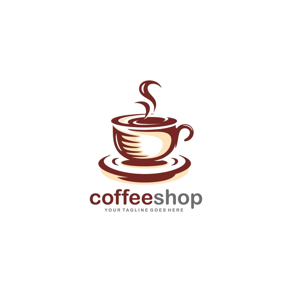 Café-Logo-Design-Vektor vektor