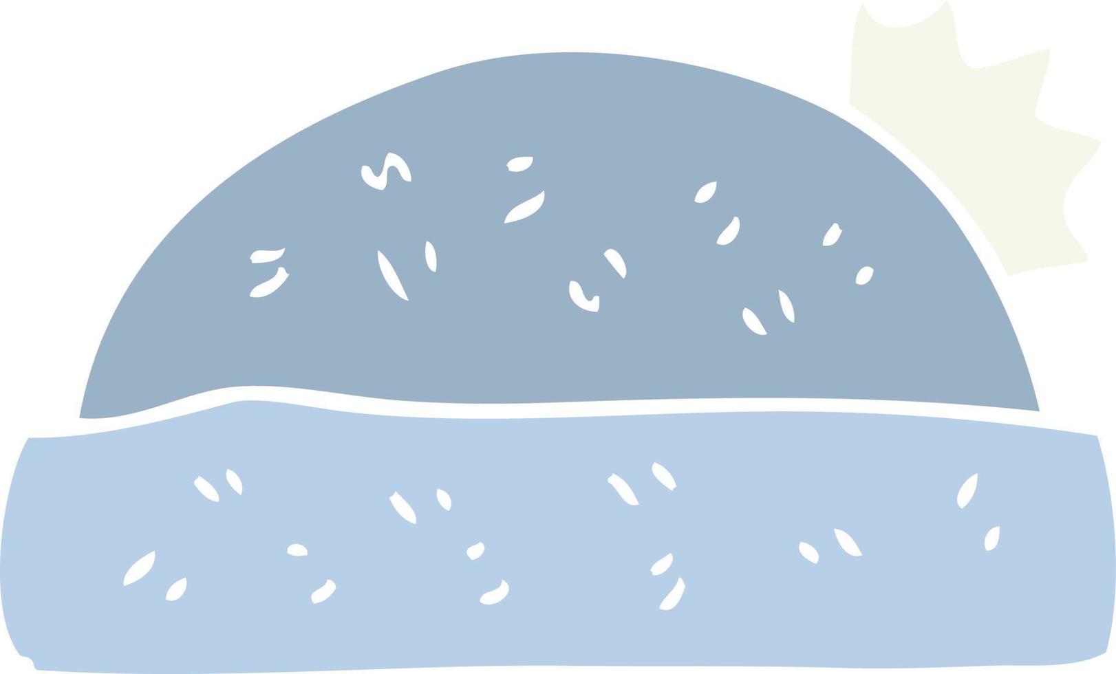 platt Färg illustration av vinter- hatt vektor