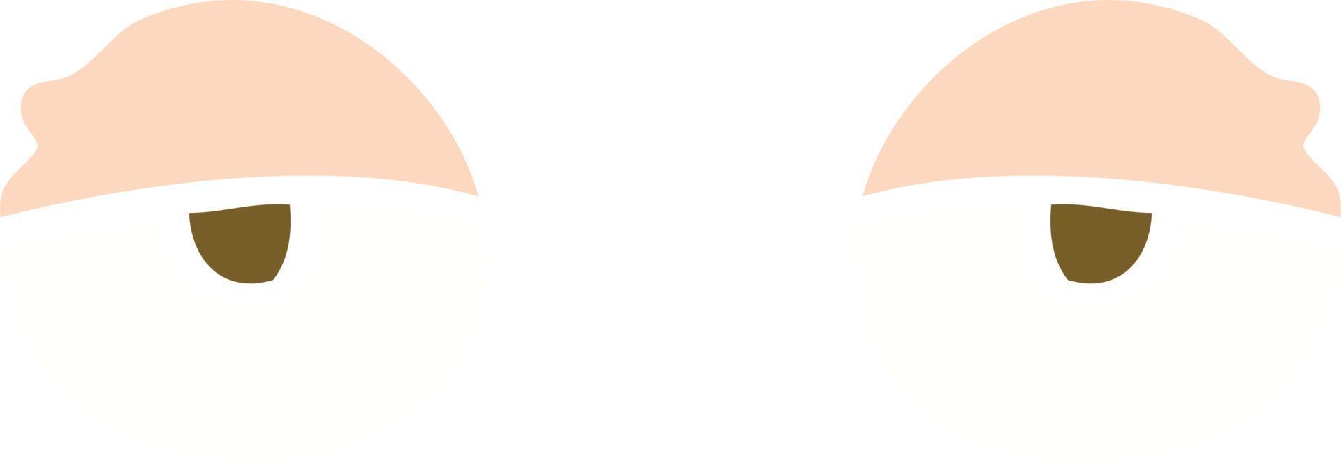 platt Färg illustration av trött ögon vektor