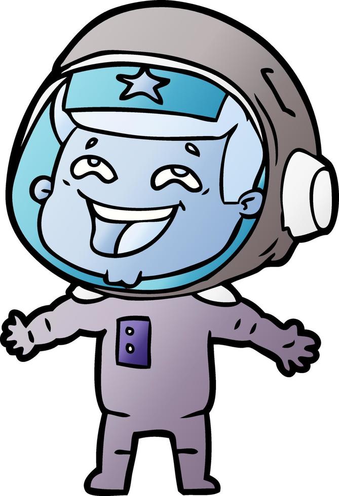Cartoon lachender Astronaut vektor