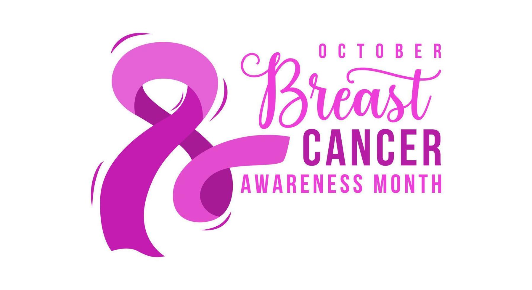 bröst cancer medvetenhet månad bakgrund med rosa band. hand dragen design element för överklagande annons vektor