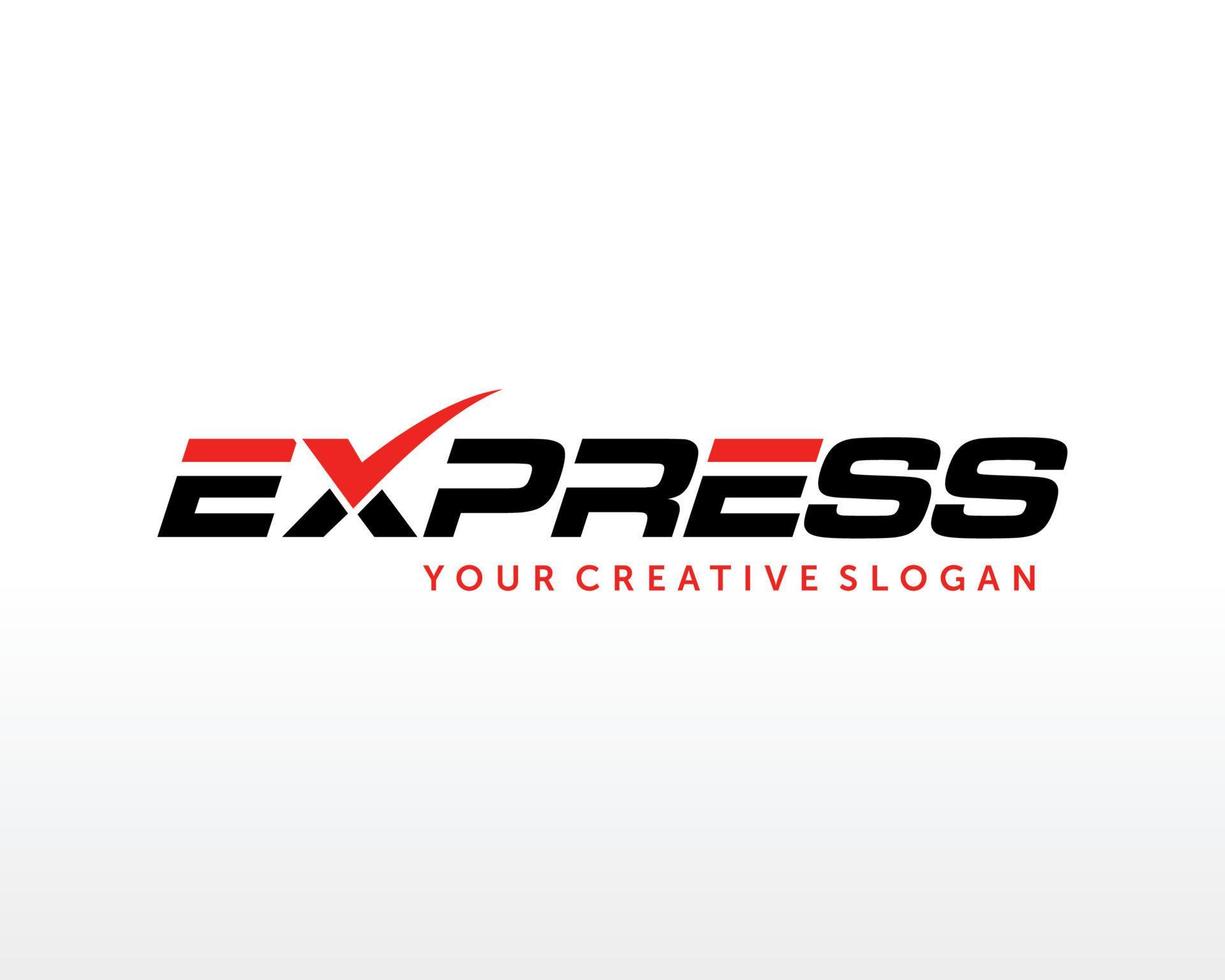 schneller Expressversand-Logo-Vektor. einfaches Express-Logo-Template-Design vektor