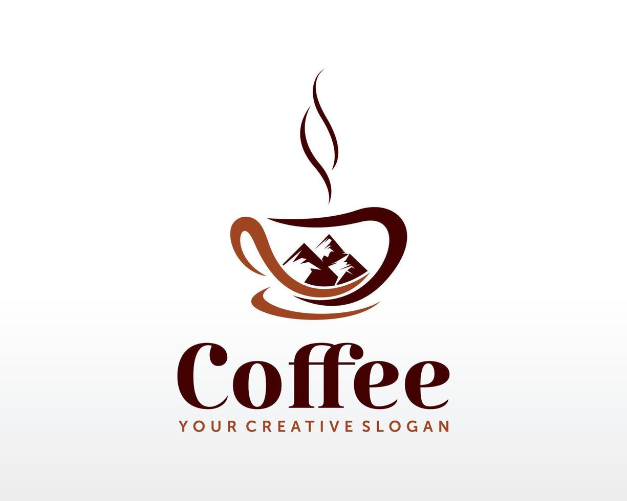 Kaffee-Logo-Design. Café-Abd-Bar-Logo-Design-Vektor vektor