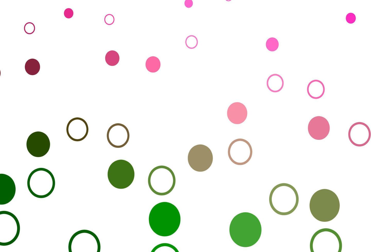 hellrosa, grüner Vektorhintergrund mit Blasen. vektor